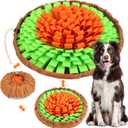 Vivifying Snuffle Mat for Dogs, Adjustable Sniff Mat for Small Medium and Large Dogs, Interactive Enrichment Toys for Slow Eating and Mental Stimulation (Orange&Green)