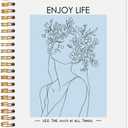 Good Things are Coming Inspirational Notebooks, Abstract Boho Woman Line Art Green Notebook, Mental Health Journal, Inspirational Gifts for Women, Mental Health Gifts, Spiral Notebook 5.5x8.3