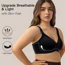 Nursing Bras for Breastfeeding Seamless Maternity Bra Wireless Pregnancy Sleep Bralette Natural Shape Support (Black, XL)
