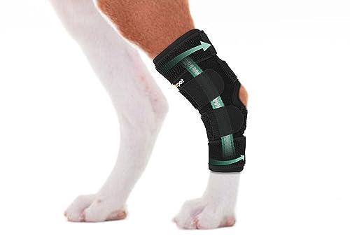 Lyderpet Dog Rear Leg Brace for Hock Joint, Compression Wrap Strong Support Back Leg for Canine Torn ACL & CCL, Injury and Sprain Protection, Keeps Stability for Wounds Care and Arthritis (XS)