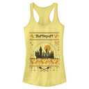 Harry Potter Warner Brothers and The Deathly Hallows Hufflepuff House Sweater Women's Fast Fashion Racerback Tank Top Banana Size L