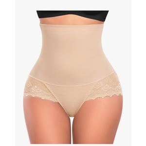Tummy Control Shapewear Panties for Women High Waisted Shaping Underwear Lace Body Shaper Girdle, Size -2XL