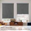 AOSKY Blackout Roller Shades Cordless Blinds for Windows, Free-Stop Shades with Valance, Thermal Insulated Fabric, UV Protection, Blinds for Home and Office (36" W x 72" H, Linen Grey)
