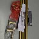 TONIAL Gold Curtain Rods No Drilling for Windows from 40 to 53 Inches, 5/8 Inch Curtain Rod 32 to 58 inch with Adhesive Brackets without drilling, Renter Apartment Friendly Adjustable Drapery Rods