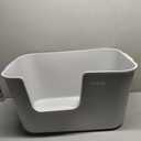 LivLab Mker XL Cat Litter Box with High Sides, 24.6 in, Gray