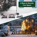 hogardeck Nativity Scene Outdoor, 48" 3 Pcs Metal Nativity Scene Decorative Garden Stakes for Outdoor Christmas Decorations, Holy Family Manger Scene Nativity Sets Yard Signs for Garden Lawn Patio