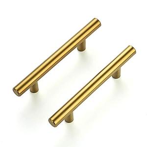 Ravinte 35 Pack 5 Inch Cabinet Pulls Brushed Brass Stainless Steel Kitchen Drawer Pulls Cabinet Handles 5”Length, 3” Hole Center