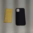 Miracase Designed for iPhone 11 Phone Case, with Screen Protector, Liquid Silicone Gel Rubber Full Body Drop Protection Shockproof Cover Phone Case for iPhone 11 6.1 inch, Black