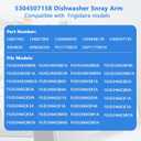 Showingo 5304507158 Dishwasher Lower Spray Arm Assembly Replacement for Frigidaire with 5304518968 Spray Arm Support & 5304506518 Drain Trap Filter, Replaces AP6036393 154821902 154821903 5304498139