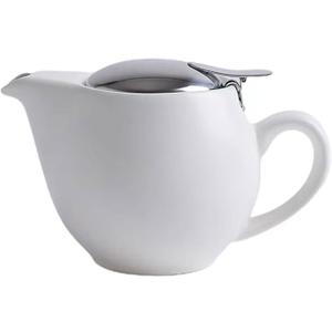 CNGLASS Small Glass Teapot with Stainless Steel Filter Lid,15oz(450ml) Glear Tea Kettle Stovetop Safe,Borosilicate Glass Tea Pots for Blooming and Loose Leaf Tea
