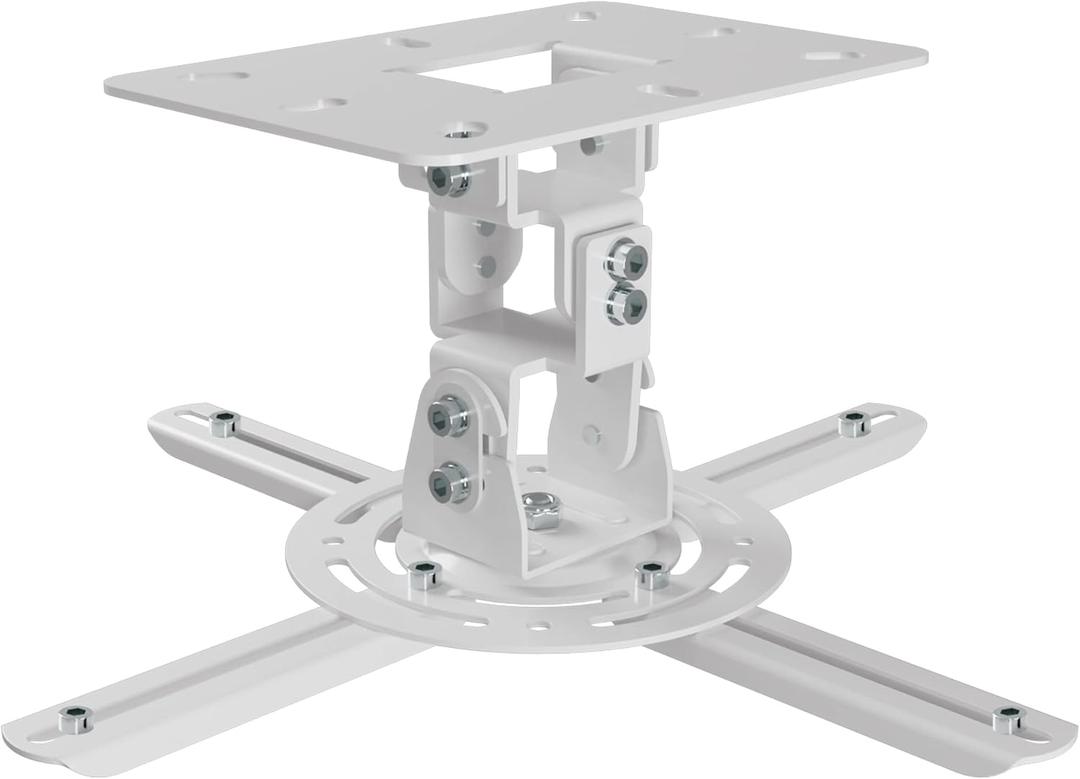 Universal Projector Ceiling Mount Low Profile Projector Mount w/Retractable Arms and Multiple Adjustment Function PR14W Universal Projector Ceiling Mount Low Profile Projector Mount w/Retractable Arms and Multiple Adjustment Function PR14W