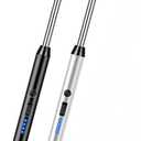 LcFun 2 Pack Candle Lighter Electric USB Rechargeable Lighter with Safety Lock and 2 Pack Long Lighters with Flexible Neck