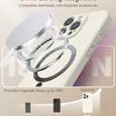 2 x Goodon Magnetic for iPhone 16 Pro Case with Screen Protector - Wireless Charging Compatible - Full Camera Protection - Shockproof Protective Silicone Phone Case for Men Women Girls - Ivory