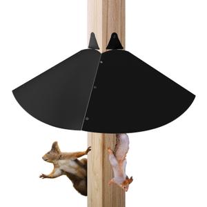 Metal Squirrel Baffle for 4x4 Post, Square Squirrel Proof Baffles, Outdoor Guard for Wooden Pole to Anti Squirrel and Raccoon, 1 Pack