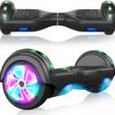 UNI-SUN Self Balancing Scooter for Kids, 6.5" Two Wheels Scooter with Bluetooth and Lights for Girls Boys Kids Adults
