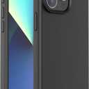 AGVEE Liquid Silicone for iPhone 15 Pro Phone Case 6.1", Exquisite Workmanship, Full Body Protective Cover, Shockproof & Slim Phone Case, Soft Anti-Scratch Microfiber Lining, Black
