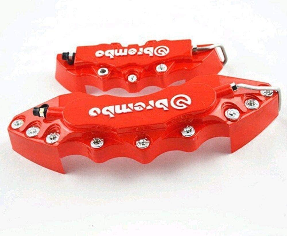 Brake Caliper Covers, 2Pcs Aluminum Alloy Red Disc Brake Caliper Cover Car Universal Disc Brake Caliper Fake Covers Left amp Right Accessories Refit(M)