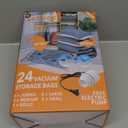 24 Pack Vacuum Storage Bags with Electric Pump, (5 Jumbo, 5 Large, 5 Medium, 5 Small, 4 Roll Up Bags) Space Saver Bag for Clothes, Mattress, Blanket, Duvets, Pillows, Comforters,Travel