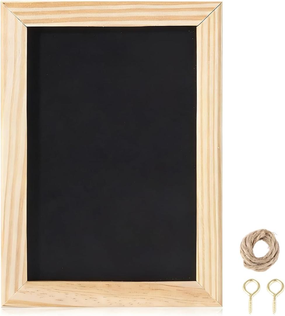 1 Pack Mini Chalkborad Sign Small Chalk Board with Unfinished Wood Frame,4 x 6 Inch