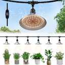 Outdoor LED Grow Light, Waterproof String Plant Growing Light, 21 FT Full Spectrum Growth Light, Suitable for Garden, Farm, Flower, Seedling Greenhouse Grow Light (6 Light)