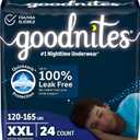 Goodnites Boys' Nighttime Underwear, Size XXL (120165 lbs), 24 Ct (2 Packs of 12)