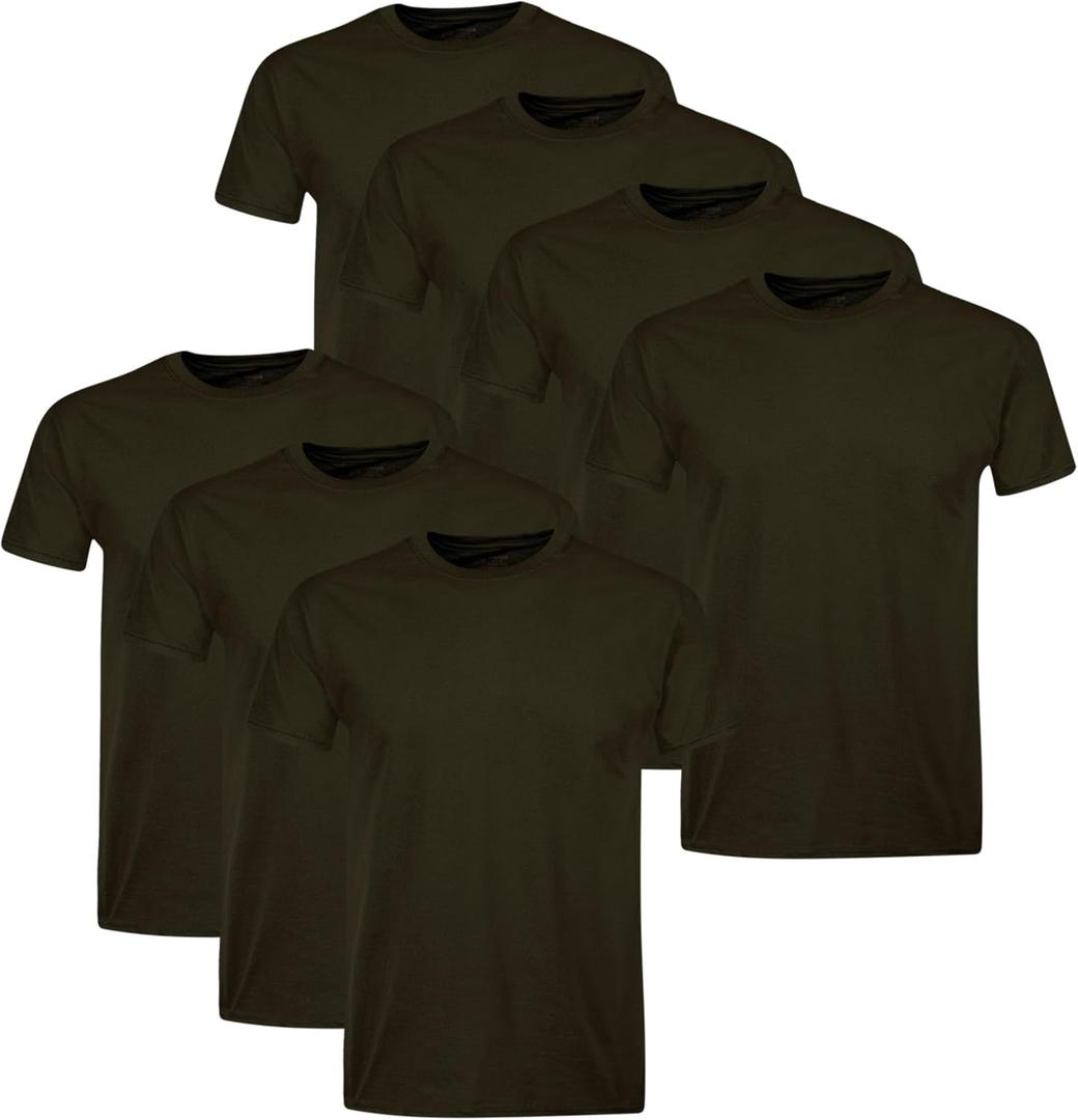 Hanes Men's Undershirt Packs, Stay-Tucked Soft Cotton Undershirts, Best Undershirts for Men, White/Black/Asstd Multipacks L