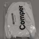 Comper Women's Sports Bra with Thin Straps Stretchy Wirefree Workout Bras Lightweight Workouts Bralette with Removable Pads (Medium, White)