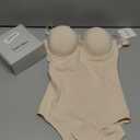 Decorus Seamless Strapless Shapewear Bodysuit - Tummy Control Sculpt Body Shaper : Cupped with Removable Straps Butt Lifting Triangle Shapewear, Small