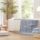 COZYART Light Blue Towel Sets for Bathroom 6Pcs, Turkish Cotton Bath Towel Set Soft Highly Absorbent and Durable 650 GSM Luxury Bathroom Sets with 2 Bath Towels, 2 Hand Towels, 2 Washclothes, 6 Piece Towel Set