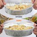 CURTA 7" Round Aluminum Foil Pans with Clear Lids | Heavy Duty | Great for Broiling, Baking, Storage, Roasting, Takeout, Air Fryer | 30 Pack