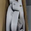 Forbena Potty Training Toilet Seat with Step Stool Ladder, Toddler Kids Potty Seat for Boys Girls, Non Slip Foldable Toilet Training Seat with Soft Cushion, Comfortable Handles (White-Grey)