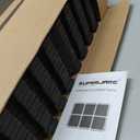 SUPERJARE 0.56'' Thick 12 Pcs 48 Sq Ft Rubber Top Exercise Equipment Mats, High Density EVA Foam Mats with Rubber Top, Interlocking Gym Flooring for Home Gym, Protective Workout Mat, Black/Grey