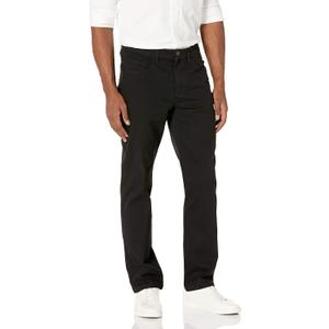 Amazon Essentials Men's Straight-Fit 5-Pocket Comfort Stretch Chino Pant (Previously Goodthreads) (32W x 36L, Black)