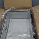 ABS Electrical Junction Box, Ventilated Design, Cable Grommets, IP65 Waterproof Enclosure, Indoor/Outdoor Use with Mounting Panel .(Clear Cover, 13.8"x9.7"x5.9")