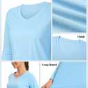 7 Pack Womens Long Sleeve Athletic Shirts UV Sun Protection UPF 50+ Quick Dry Workout Running Tops V Neck (XXL)
