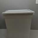 IRIS X-large Clear/Gray Rolling Tote with Latching Lid
