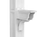 Mayne Inc. Liberty Single Arm Mail Post - White - 31in L x 14in W x 64in H - Liberty Post & Arm, Hardware Kit (5805-W)