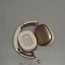 Wentronic Y02 Active Noise Cancelling Headphones,60H Battery,5 EQ Music Modes, Hi-Res Audio, Deep Bass, Foldable Wireless Over Ear Bluetooth 5.4 Headset, Breathable Leather Earpads (Starlight)