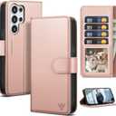 Compatible with Samsung Galaxy S26 Ultra Case Wallet with Card Holder [4 Card Slot] Women Men,RFID Blocking PU Leather Phone Case Flip Protector Cover Credit Card Slot Kickstand,Rose Gold