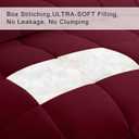 COHOME Premium King Size Comforter, All-Season Quilted Down Alternative Duvet Insert, Luxury Hotel GentleSoft Comforter with Anti-Clump Tech & 8 Tabs - Reversible - Burgundy 90x102 inches
