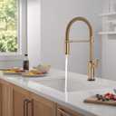 Delta Cordova Touchless Pro Style Commercial Kitchen Faucet with LED Spotlight, Brushed Gold Touch Kitchen Sink Faucet with High Pressure ProClean Spray, Lumicoat Champagne Bronze 9685TL-CZ-PR-DST