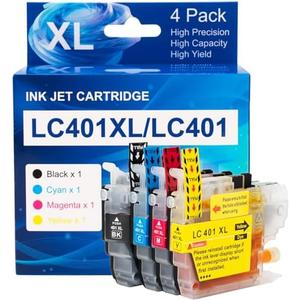 imtfzct LC401 LC401XL MFC-J1010DW Ink Cartridges Compatible for Brother Printer 401XL LC 401 for MFC-J1010DW MFC-J1170DW MFC-J1800DW MFC-J1012DW (BK C M Y 4Pack)
