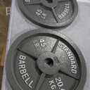 CAP Barbell Gray Olympic Cast Iron Weight Plate, Pair of 45lb Plates, Grey