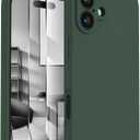 FireNova Designed for iPhone 16 Case, Silicone Upgraded [Camera Protection] Phone Case with [2 Screen Protectors], Soft Anti-Scratch Microfiber Lining Inside, 6.1 inch, Alpine Green