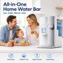 3-in-1 Countertop Water Bar with Ice Maker, Hot & Cold Water Dispenser, 7-Stage Filter, 7 Temp Settings, 5 Volume Options, No Installation, Portable Water Station for Kitchen, Office, RV
