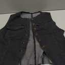 Tankaneo Womens Going Out Denim Vest Tops Trendy Cropped Sleeveless Button Down Fitted Jean Tank Tops Y2K Waistcoat, Black, Medium