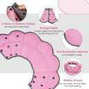 Dog Cone Collar After Surgery,Adjustable Soft Dog Recovery Collar to Stop Licking Wounds,Comfortable Light-Weight Elizabethan Collar for Dogs Anti-Bite Lick Protective Wound,Pink,L