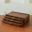 MEEDEN PRO Wood Artist Supply Storage Box - 3 Drawers Art Supply Storage Box - Solid Beech Wood Art Organizer Box - Portable Storage Box for Pastels Pencils Brushes Paints Markers