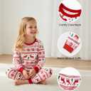 PATPAT Christmas Family Matching Pajama Sets Includes Christmas Socks - Perfect for Family Photos & Holiday Celebrations (8-9 Years, Red/White)
