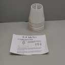 GO&SO Linen Small Lamp Shades for Chandelier, Clip on Lamp Shade Set of 6 White Lamp Shade, 4x6x5 IN Mini Lamp Shades, Modern Barrel Lamps Shades for Small Table Lamps, Desk Lamps, Pendant Lights